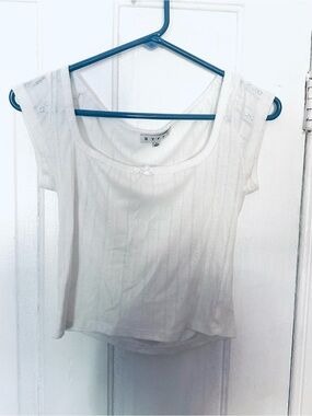 White Knit Top